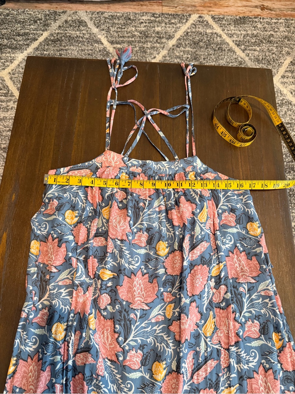 LOFT Floral Maxi Dress in Blue, Pink, and Yellow - Picture 3 of 6